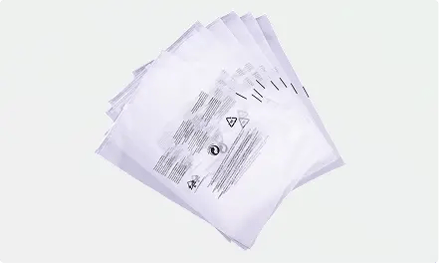 1 Mil Suffocation Warning Flat Poly Bags