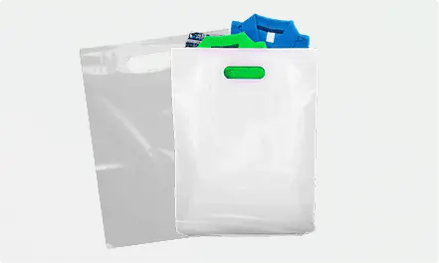 2 Mil Merchandise Bags with Die Cut Handles