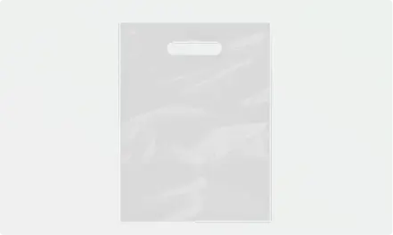 2.25 Mil Gusseted Poly Bags with Patch Handle