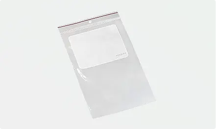 4 Mil Minigrip White Block Reclosable Poly Bags with Hang Holes