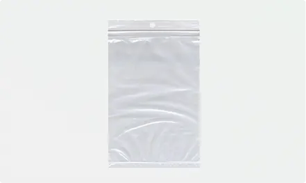 4 Mil Reclosable Poly Bags with Hang Hole