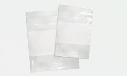4 Mil White Block Reclosable Poly Bags